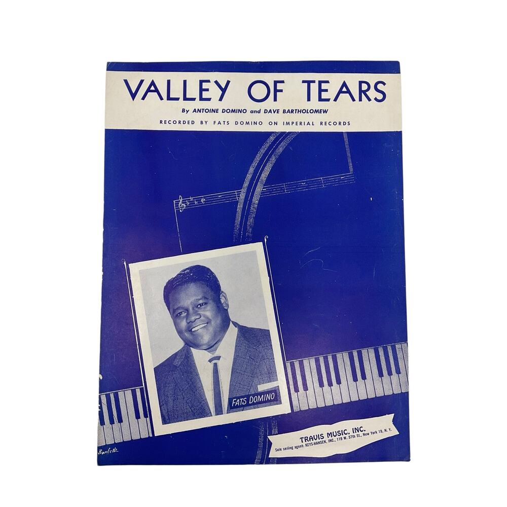 Valley of Tears Sheet Music Antoine Domino Dave‎ Bartholomew Fats Domino